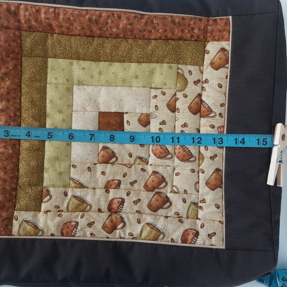 Rachel Lapp Quilted Tote Cottagecore Amish Patchwork Signed Brown Neutrals - Picture 9 of 12